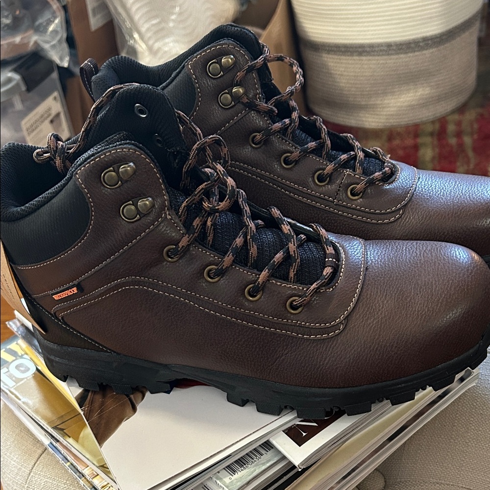 Men's Brown Leather Hiking Boots